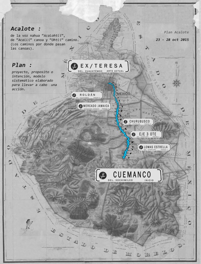 Plan Acalli, Ruta de la caminata por el Antiguo Canal Nacional